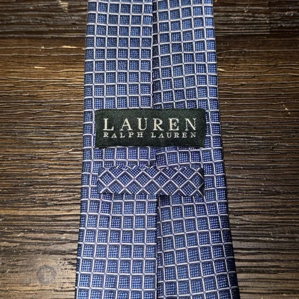 Blue Ralph Lauren Silk Tie - Picture 4 of 5